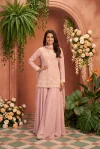 Raakhi By Aurraa Chinon Beads Work Designer Sharara Suits
